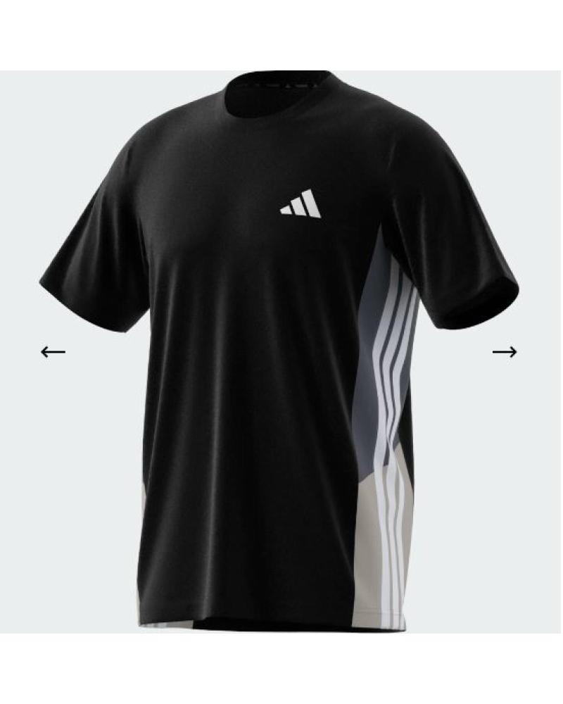 T-SHIRT ADIDAS ESSENTIALS SEASONAL JI8397 NERA CON PANNELLI GRIGI BLACK