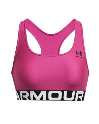 UNDER ARMOUR SUJETADOR DE MUJER HEATGEAR MID BRANDED ROSA