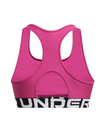 UNDER ARMOUR SUJETADOR DE MUJER HEATGEAR MID BRANDED ROSA