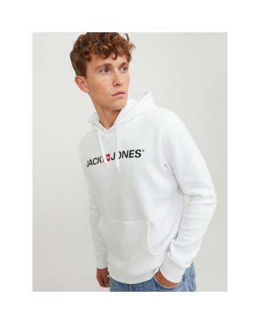 SUDADERA CON CAPUCHA JACK & JONES BLANCA PARA HOMBRE WHITE