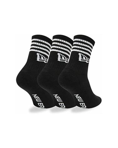CONFEZIONE CALZE NEW ERA STRIPE CREW SOCK NERE (RIF. 13113627) NEGRO