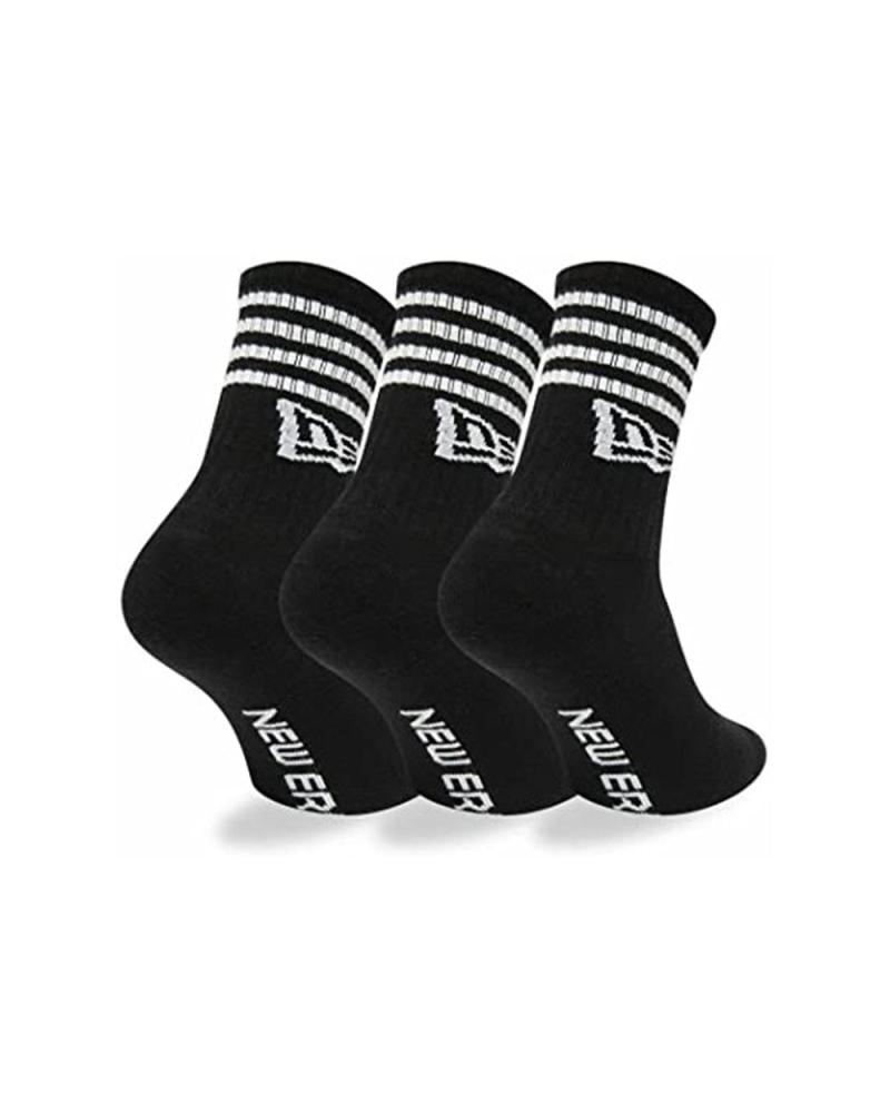 PACK CALCETINES NEW ERA STRIPE CREW SOCK NEGROS (REF. 13113627) NEGRO
