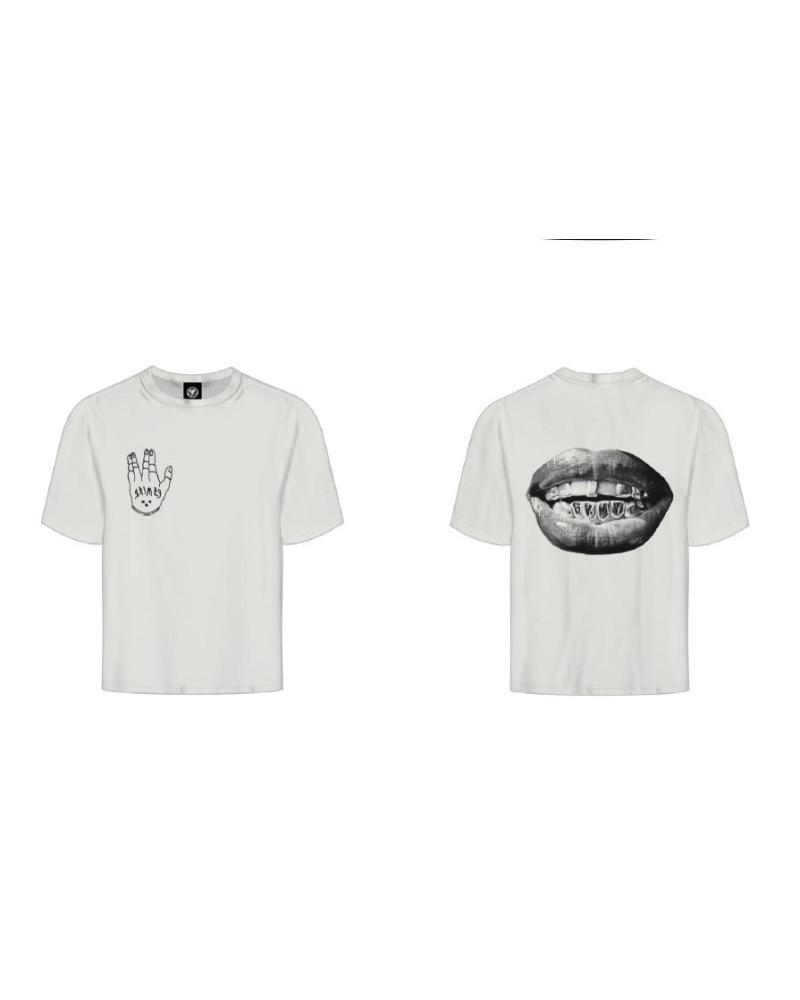 T-SHIRT GRIMEY 'OFF WHITE' AVEC IMPRIMÉ LÈVRES EN BLANC OFF WHITE