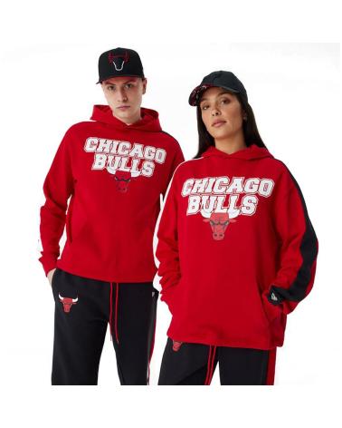 FELPA CON CAPPUCCIO NEW ERA CHICAGO BULLS NBA ROSSA 64