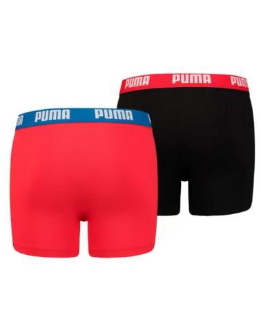 PUMA KIDS' BOXER BRIEFS PACK 786 - RED AND BLACK 786