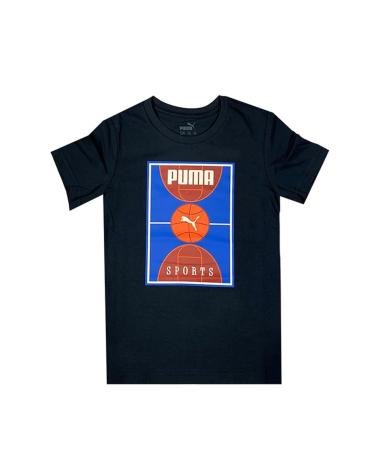 PUMA T-SHIRT BASKET BAMBINO 1 - BLU CON STAMPA GRAFICA 1