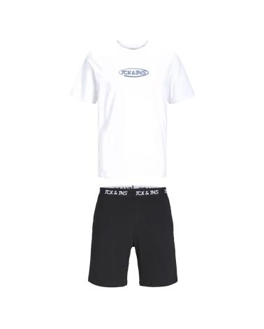 JACK & JONES CONJUNTO JACOLIVER PARA NIÑO - BLANCO Y NEGRO WHITE BLACK