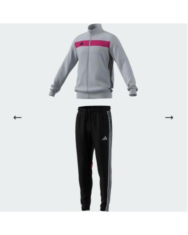 ADIDAS CLGREY-REAMAG GREY AND BLACK TRACKSUIT CLGREY-REAMAG