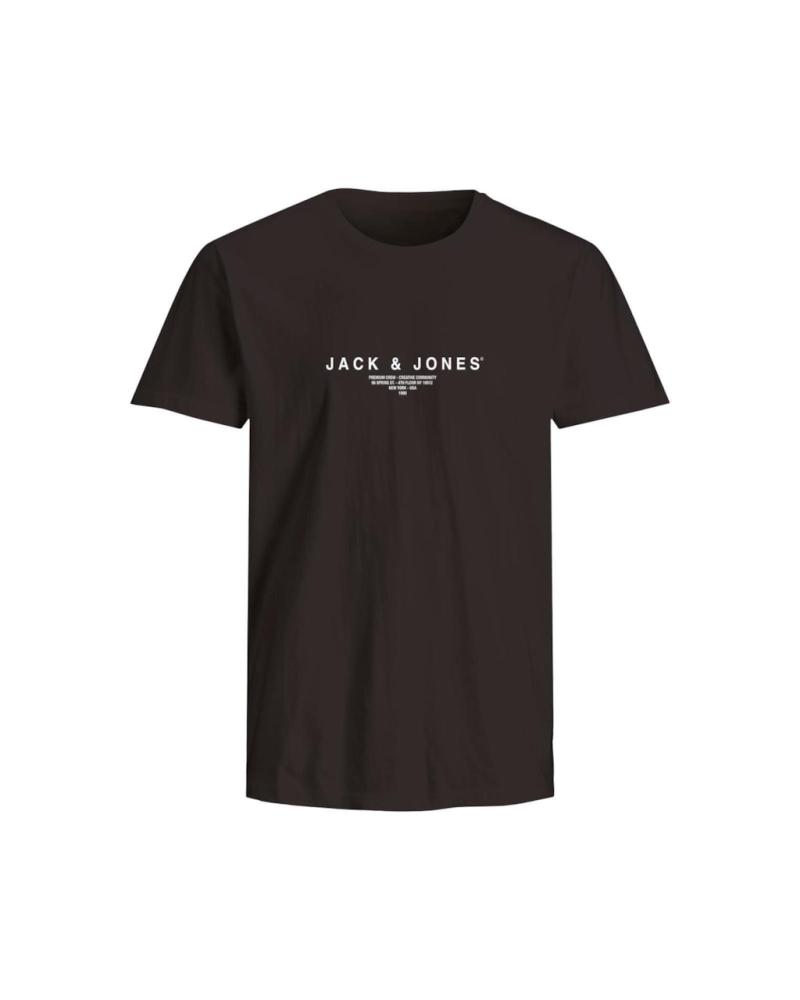 CAMISETA JACK & JONES NEGRA CON LOGO ESTAMPADO BLACK