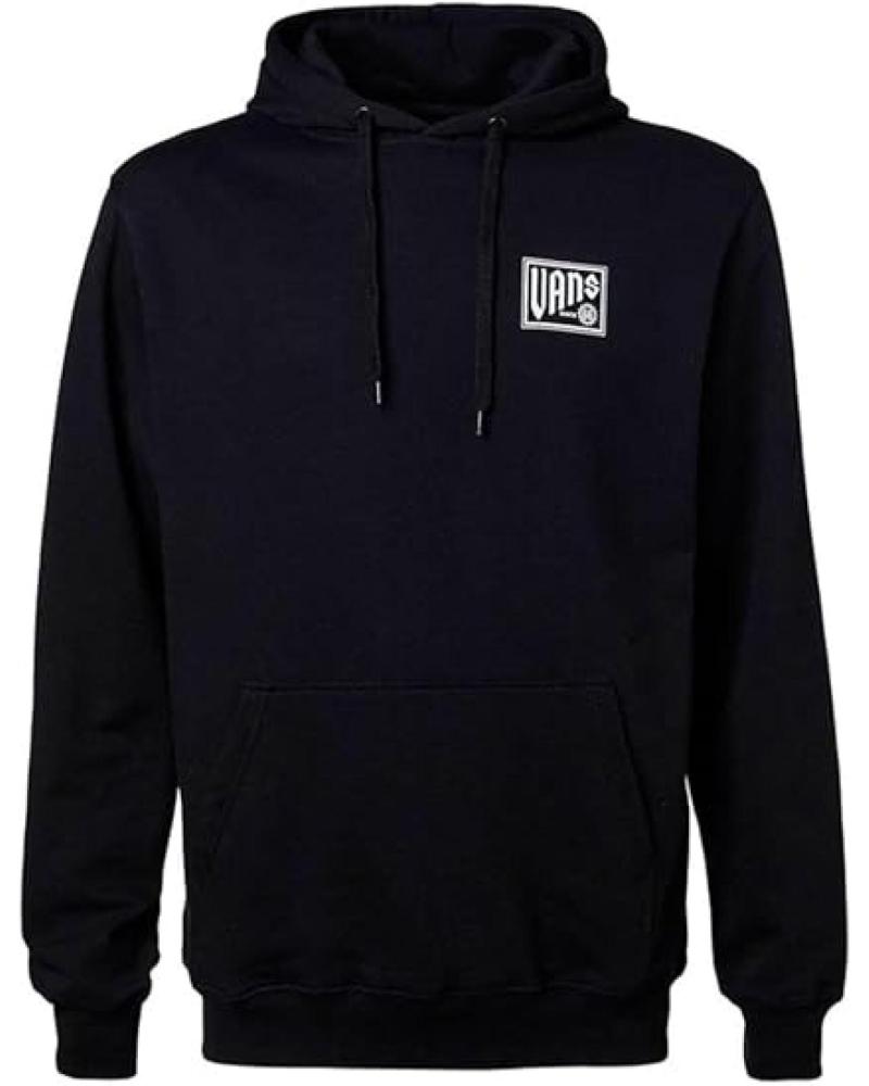 VANS OFF THE WALL BLACK HOODIE WITH SQUARE LOGO NEGRO