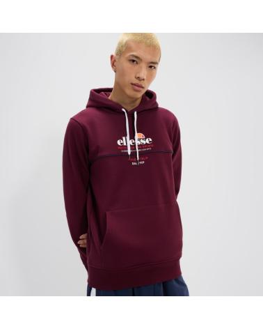 SUDADERA CON CAPUCHA ELLESSE BURGUNDY PARA HOMBRE BURGUNDY