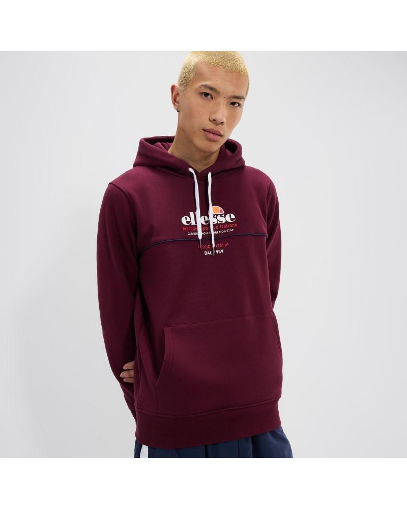 MOLETOM COM CAPUZ ELLESSE BURGUNDY PARA HOMEM BURGUNDY