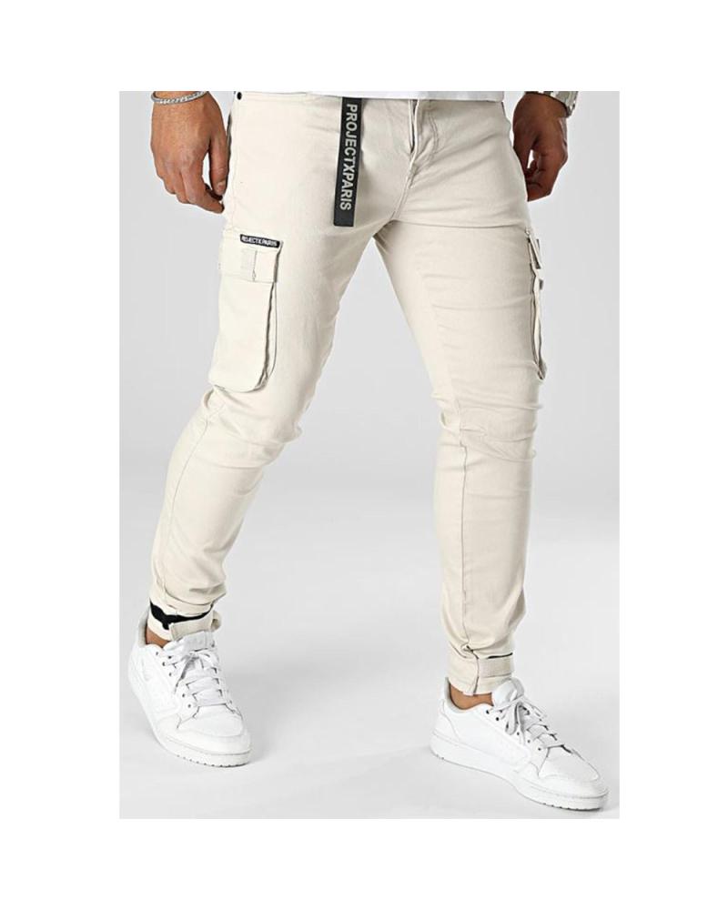 PANTALON CARGO PROJECT X PARIS 1990006-GG BEIGE POUR HOMME GG