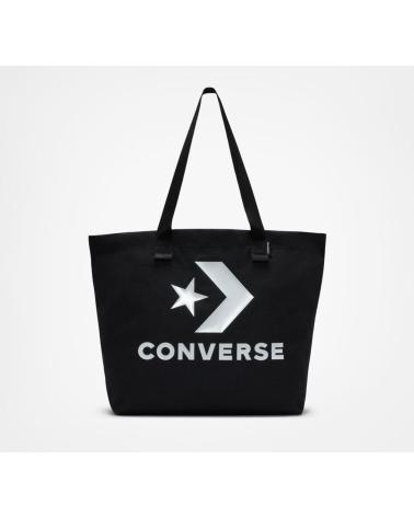 CONVERSE CHUCK PATCH TOTE BAG BLACK NEGRO