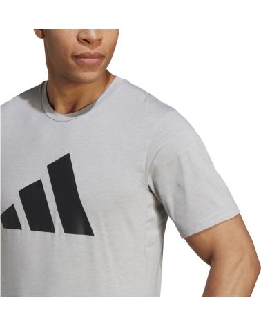 T-SHIRT ADIDAS LOGO 3 BANDES GRIS GRIS