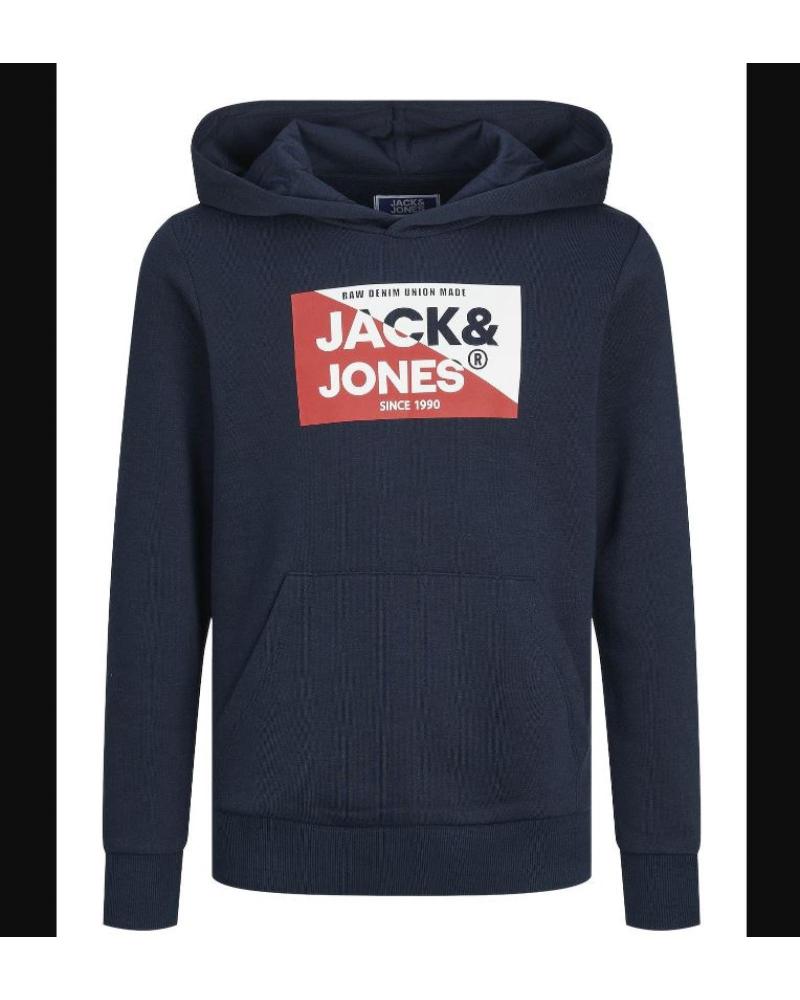 SWEAT À CAPUCHE JACK & JONES LOGO POUR HOMME BLEU MARINE NAVY