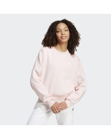 FELPA ADIDAS W SL FC SWT ROSA SANPIN-WHITE GIROCOLLO SANPIN-WHITE