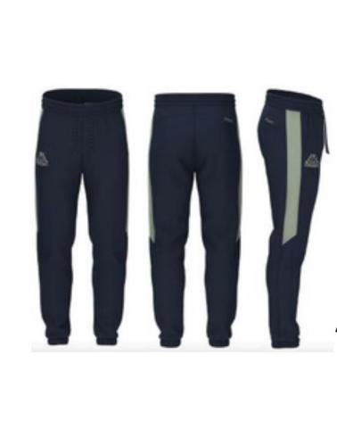 KAPPA FREGO SPORT-HOSE BLAU MIT SALBEIGRÜNEM SEITENSTREIFEN AZUL