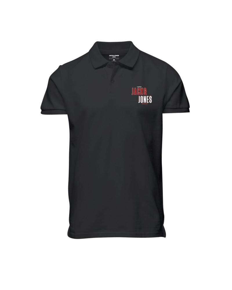 JACK & JONES POLO SHIRT FOR BOYS BLACK -