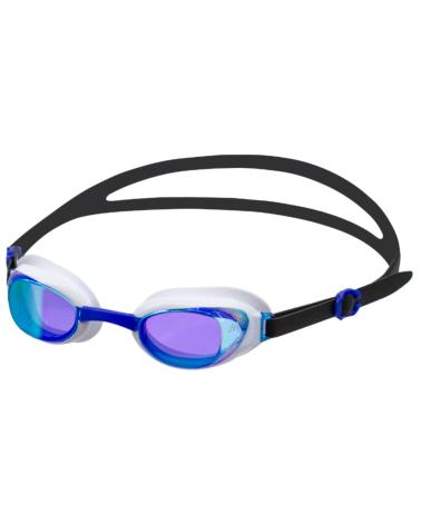 GAFAS DE NATACIÓN JOLUVI CON LENTES ESPEJADAS Y MONTURA BLANCA NEGRO