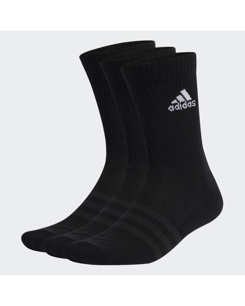 PACK 3 PARES MEIAS ADIDAS CUSHIONED IC1310 PRETAS NEGRO