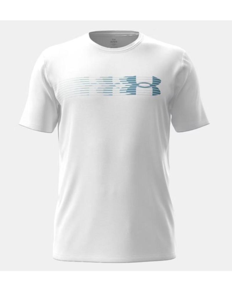 UNDER ARMOUR FLY IN LOGO 1390206100 T-SHIRT BIANCA CON LOGO SFUMATO 100