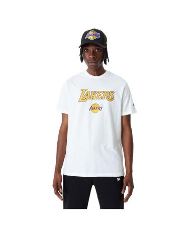 NEW ERA T-SHIRT NBA LOS ANGELES LAKERS LOGO BIANCA 60357058 BLANCO