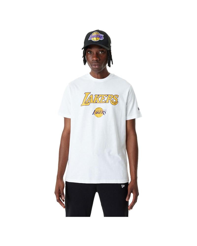 NEW ERA T-SHIRT NBA LOS ANGELES LAKERS LOGO BIANCA 60357058 BLANCO