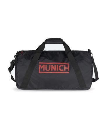 SAC DE SPORT MUNICH NOIR AVEC LOGO ROUGE NEGRO