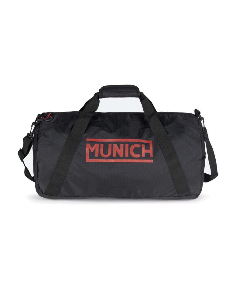 SAC DE SPORT MUNICH NOIR AVEC LOGO ROUGE NEGRO