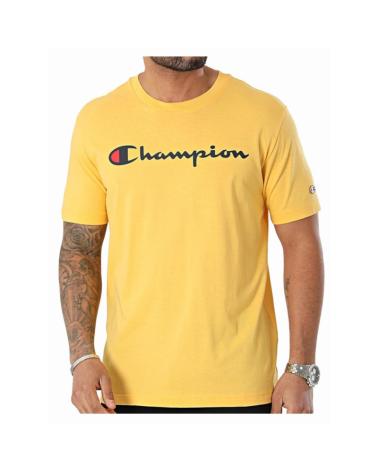 CHAMPION MEN'S ICONS CONTRAST LOGO T-SHIRT YELLOW YS107 YS107