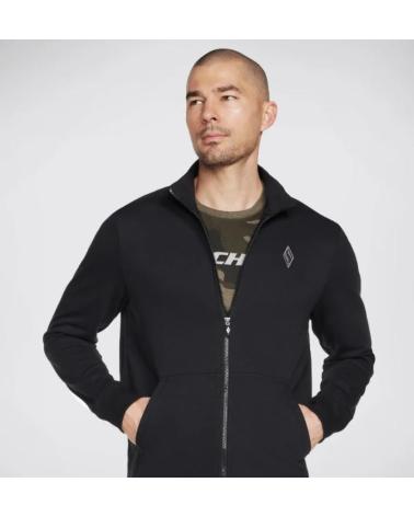 SKECHERS MEN'S BLACK TEXTILE SPORTS JACKET BLK
