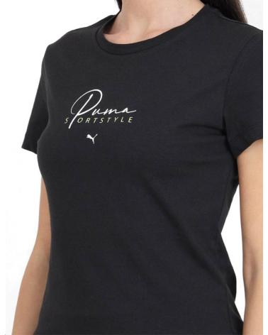 T-SHIRT PUMA À MANCHES COURTES NOIR POUR FEMME 1