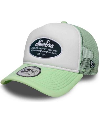 NEW ERA BONÉ TRUCKER LOGO OVAL BRANCO E VERDE CLARO OSFM NEGRO