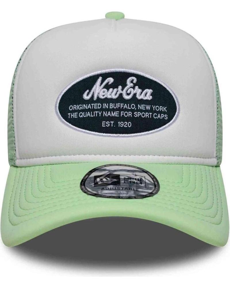 NEW ERA BONÉ TRUCKER LOGO OVAL BRANCO E VERDE CLARO OSFM NEGRO