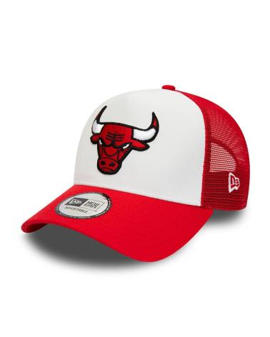 BONÉ TRUCKER NEW ERA CHICAGO BULLS VERMELHO E BRANCO BLANCO