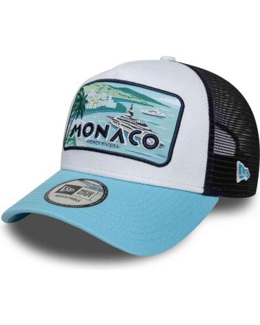 BONÉ TRUCKER NEW ERA MONACO BRANCO E AZUL CLARO BLANCO