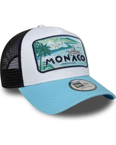 BONÉ TRUCKER NEW ERA MONACO BRANCO E AZUL CLARO BLANCO