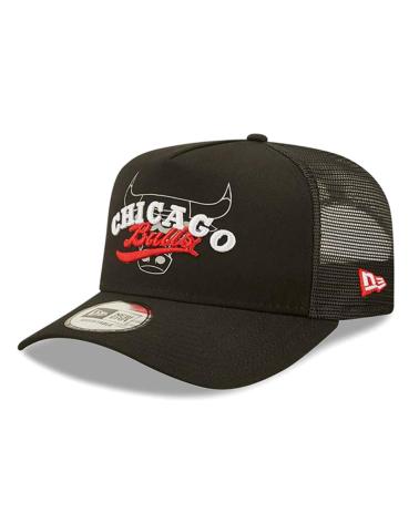BONÉ TRUCKER NEW ERA CHICAGO BULLS PRETO AJUSTÁVEL NEGRO