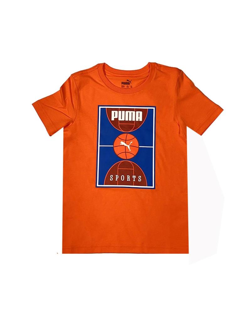 T-SHIRT BASKETBALL PUMA BPPO JR HOT HEAT 2 ORANGE 2