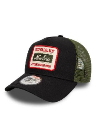 BONÉ TRUCKER NEW ERA BUFFALO PRETO E VERDE NEGRO