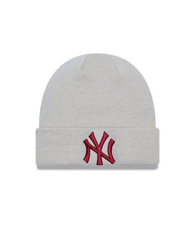 BERRETTO BEANIE NEW ERA NY YANKEES BEIGE CON LOGO ROSSO BEIG