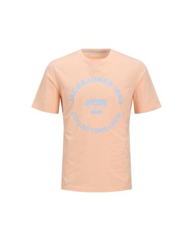 JACK & JONES T-SHIRT ORANGE MIT AUFDRUCK NARANJA