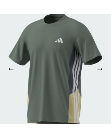 ADIDAS ESSENTIALS SEASONAL JI8398 KURZARM-T-SHIRT KHAKIGRÜN MIT GRAUEN EINSÄTZEN GRIS