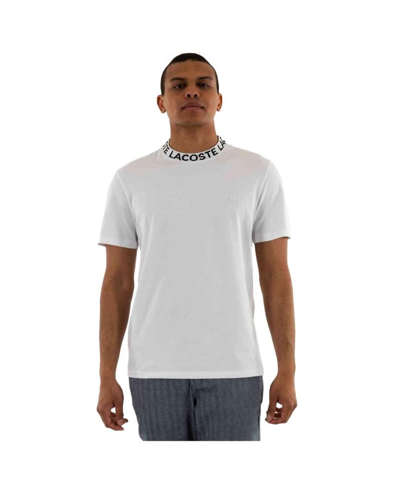 T-SHIRT LACOSTE T-SHIRT BIANCA A MANICHE CORTE BLANCO
