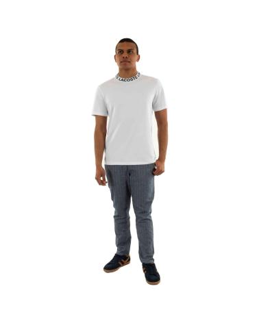 T-SHIRT LACOSTE T-SHIRT BIANCA A MANICHE CORTE BLANCO