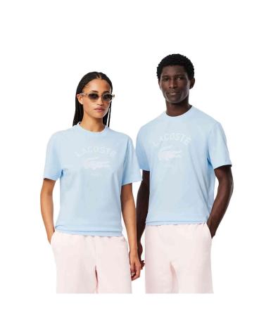 CAMISETA LACOSTE BIG CROCO EXCLUSIVE PRINT CELESTE AZUL