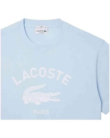 CAMISETA LACOSTE BIG CROCO EXCLUSIVE PRINT CELESTE AZUL