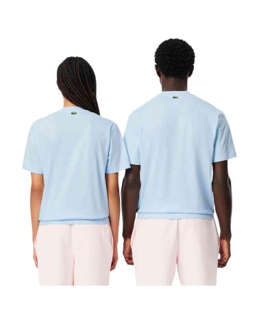CAMISETA LACOSTE BIG CROCO EXCLUSIVE PRINT CELESTE AZUL