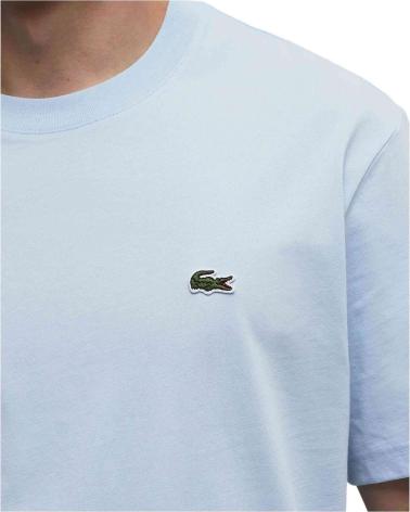 LACOSTE T-SHIRT A MANICHE CORTE BLU AZUL
